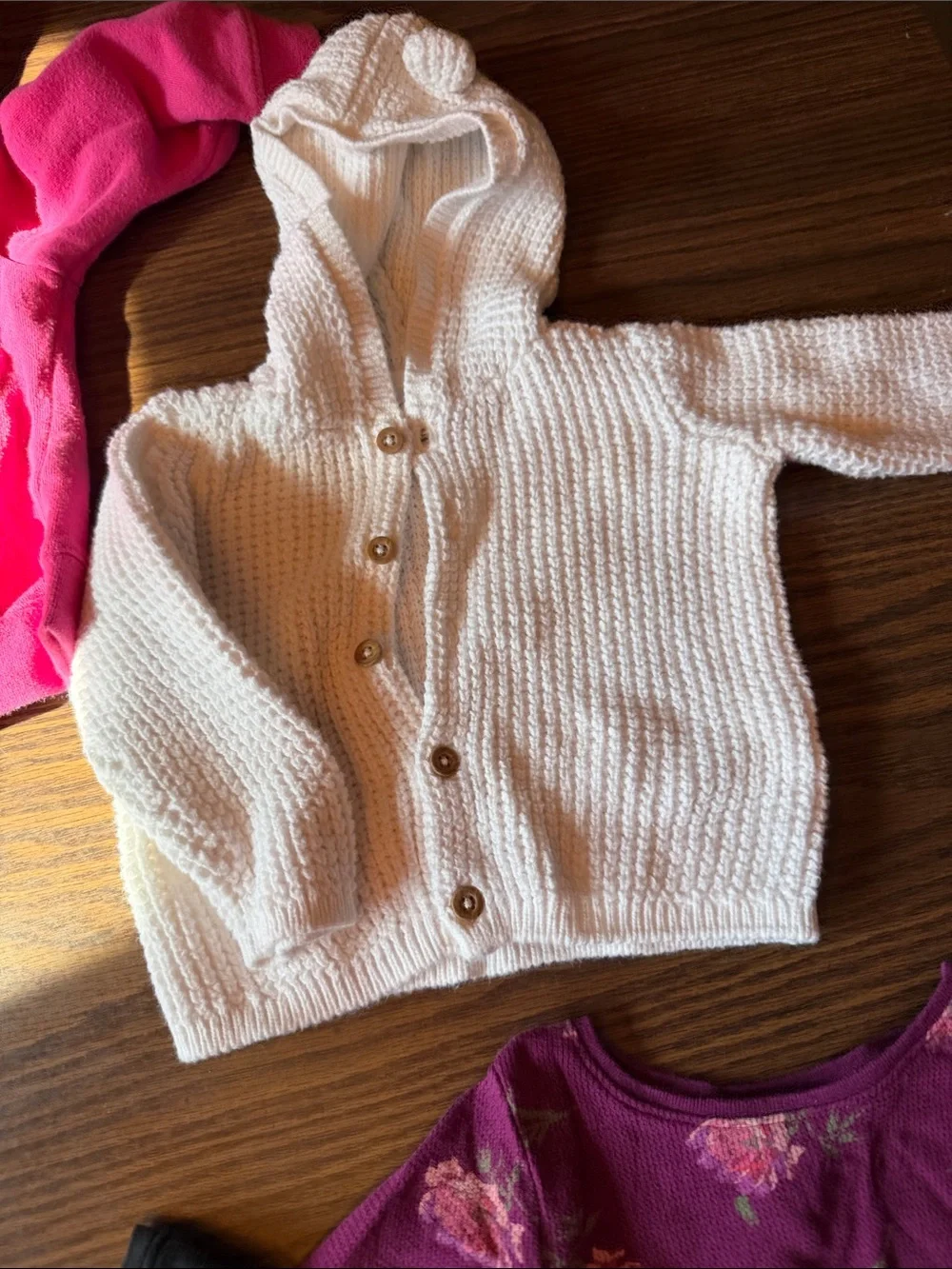 Baby 12m Girls 4 pants, 1 long sleeve onsie, 3 long sleeve shirts, 2 jackets, +